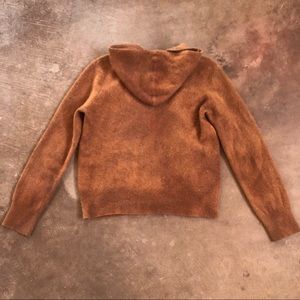 Plum wood dyed cashmere hoodie
